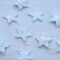 4 Pieces 0.75" White Beaded Sequin Star Patches for DIY Crafts Jackets Clips Accessories